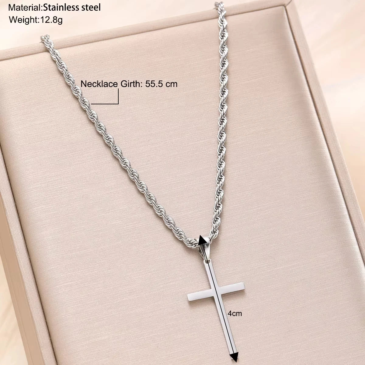 2PCS Necklace Men's and women's new cross pendant necklace, minimalist gold jewelry, men's and women's necklace